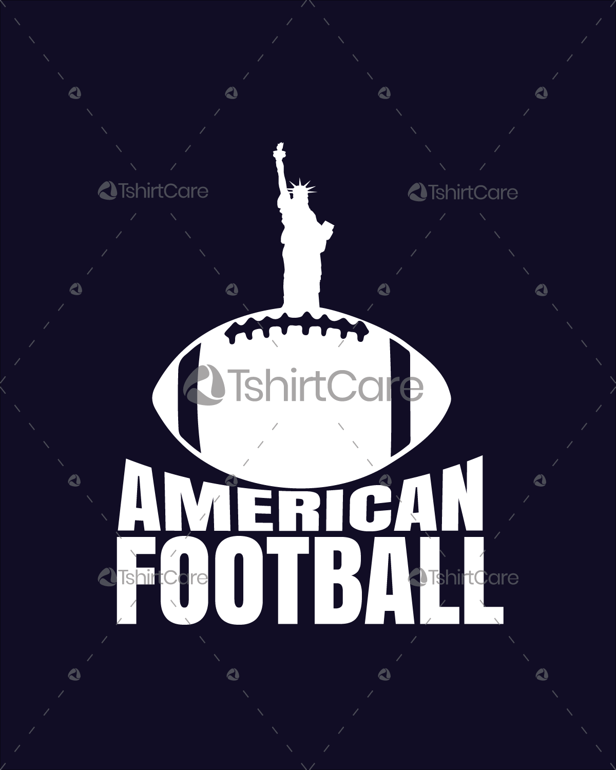 Statue of liberty play american football T-Shirt Design Sports Tee